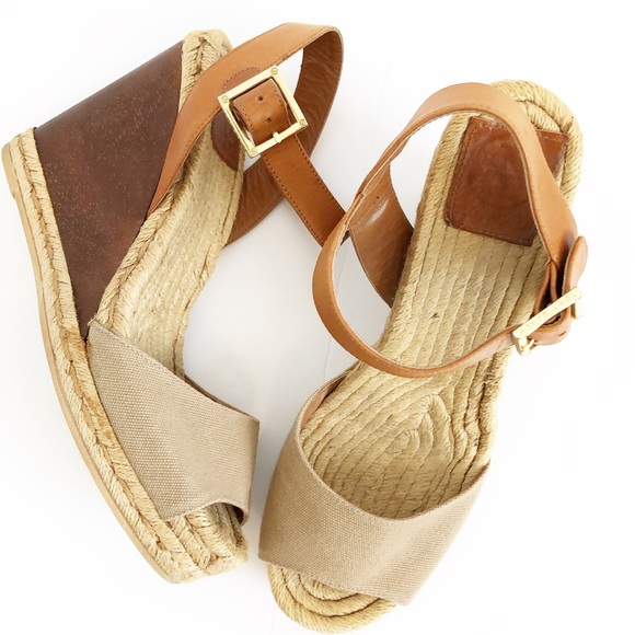 Tory Burch Shoes - TORY BURCH wood espadrille platform sandals shoes